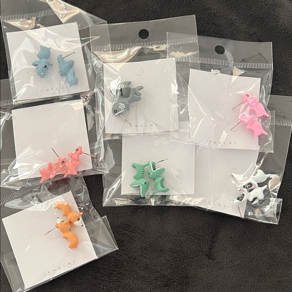 Colorful Animal Earrings Set